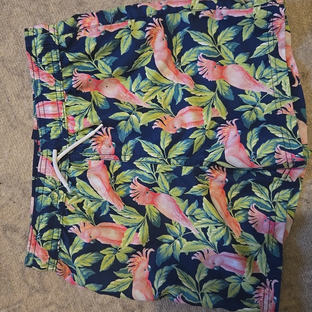 Janie And Jack Tropical Parrot Print Kids  Swim Set 8 - Picture 4 of 4